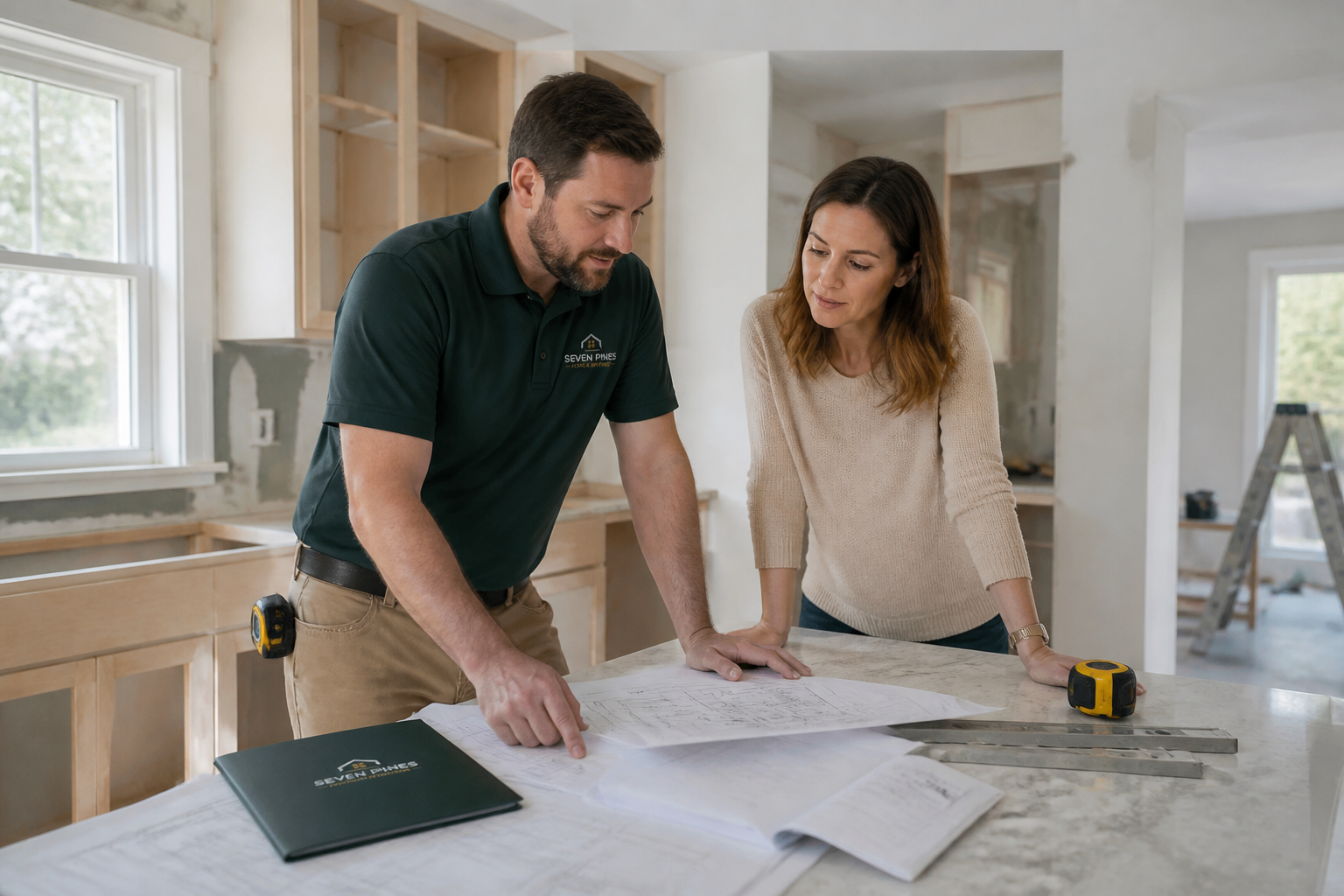 Seven Pines kitchen remodel permit planning in Shrewsbury, MA