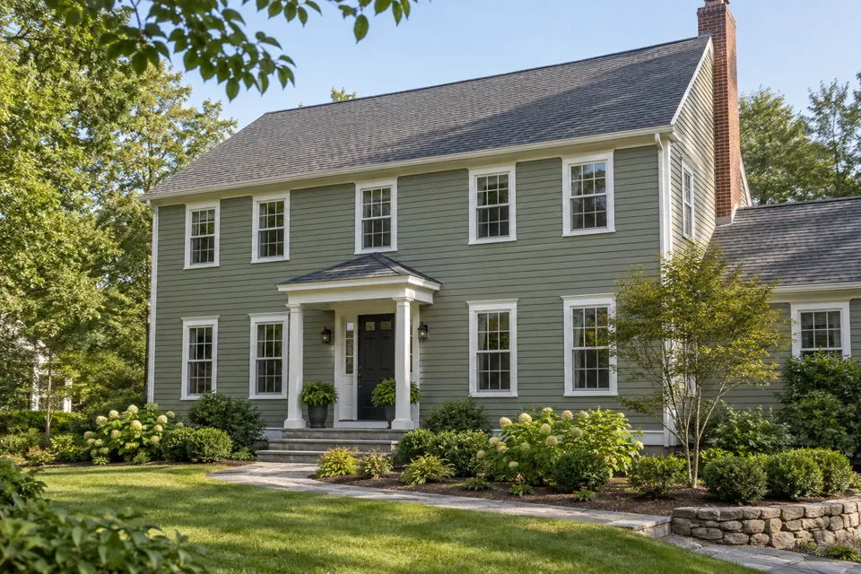 Fiber cement siding home improvement illustration in Shrewsbury, Massachusetts